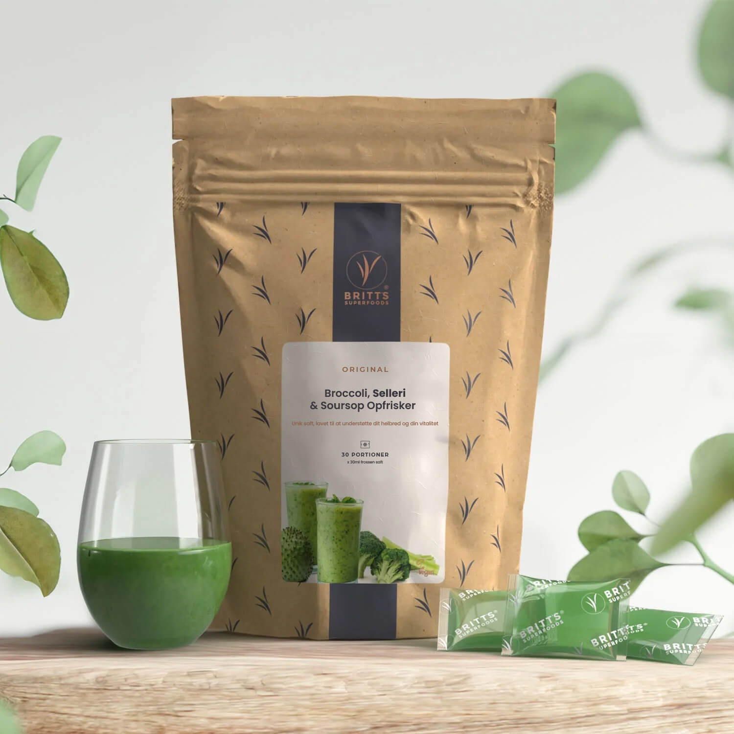 Broccoli - selleri - soursop opfrisker - Britt's Superfoods DK