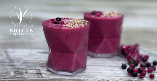 Rødbede- og bær-antioxidant-smoothie-opskrift - Britt's Superfoods DK
