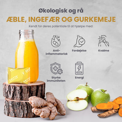 Æble, Ingefær og Gurkemeje saft - Britt's Superfoods DK