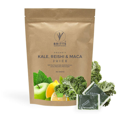 One Week Supply One Week Supply Britt's Superfoods Kale Reishi & Maca Juice 